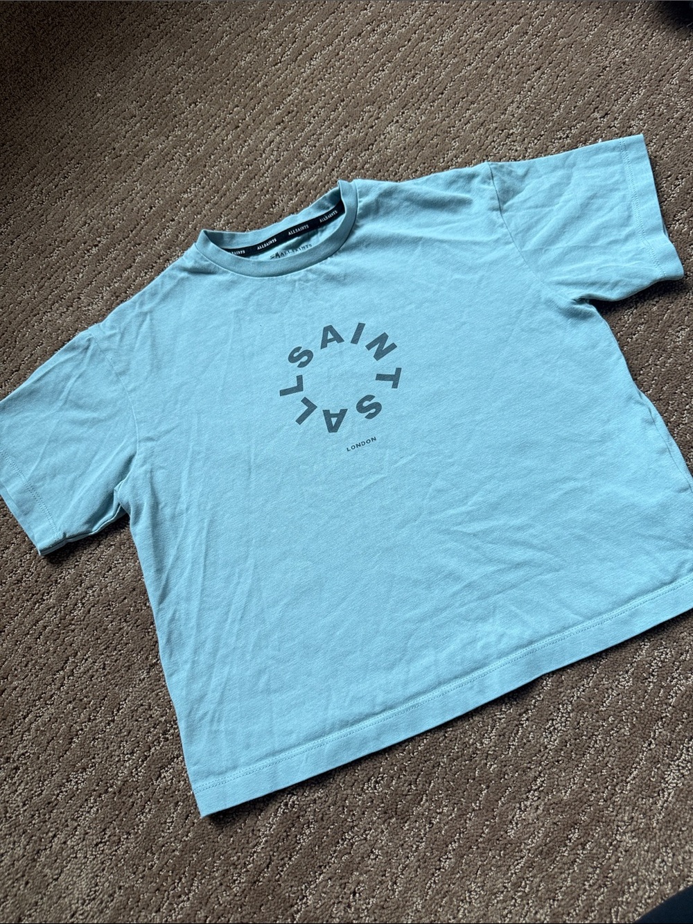 All Saints Light Blue Kids Logo Tee